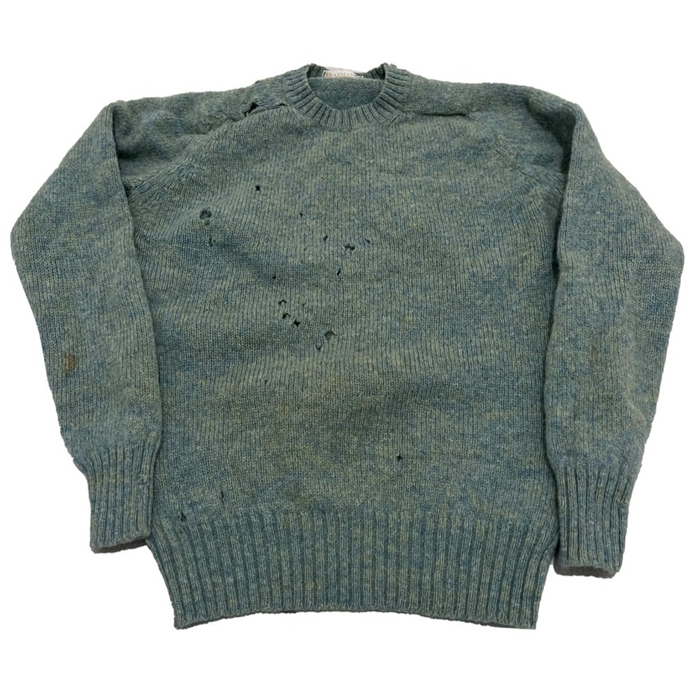 Vintage braemar green sweater size s (has flaws)